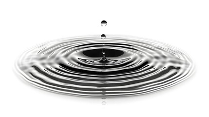 Wall Mural - Elegant Splash of Water on Monochromatic Surface   Minimalist Nature Photography Showcasing the Dynamic Movement and Calming Fluidity of a Water Droplet