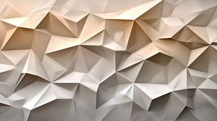 Poster - A sophisticated ombre gradient with polygonal folds and geometric lines. High-end abstract luxury pattern.