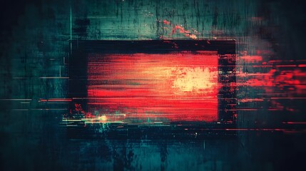 Aufkleber - Fiery Glitch Abstract with Vibrant Neon Lights and Phosphorescent Splatter Effects   Dynamic Energetic and Futuristic Digital Art Background with Glitchy Textures and Luminous Bursts of Color