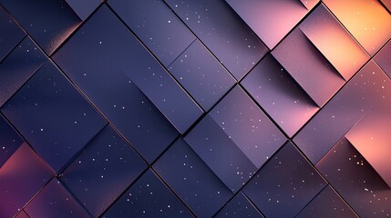 Poster - Abstract diamond pattern with silky matte textures and a refined shimmer gradient.