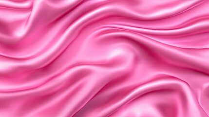 Poster - Classic pastel pink silk fabric with a silky smooth texture and realistic folds.
