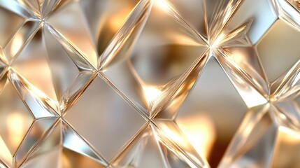 Poster - Elegant abstract luxury background with geometric diamond blocks and soft shadows. Matte shimmer effect for premium design.
