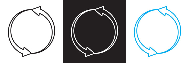 Leinwandbilder - Opposite directions arrow icon. isolated on white and black background. vector illustration. EPS 10
