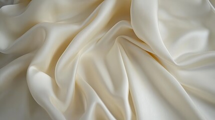 Poster - Elegant white satin fabric with soft folds and a pearlescent glow. Classic luxury aesthetic. -