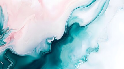 Fototapete - Mesmerizing Abstract Fluid Art with Swirling Colors and Ethereal Textures