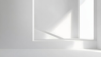 Poster - Minimalist Architectural Interior with Geometric Shapes and Natural Lighting