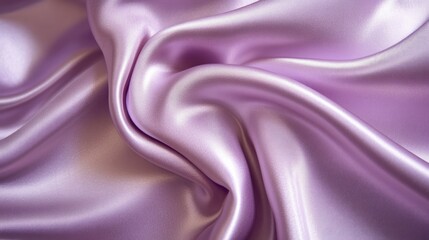 Poster - Light lavender satin with delicate curves and shimmering highlights. Luxury abstract design.