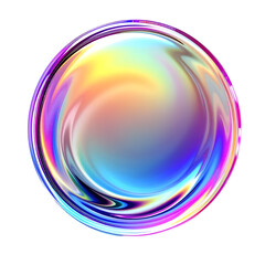 Wall Mural - A floating, glossy rainbow mirror with a swirling light pattern