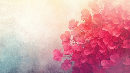 Wall Mural - Textured image of bougainvillea flowers in shades of pink and red