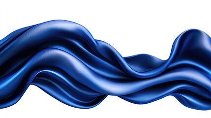 Poster - Rich navy blue silk fabric with natural flowing folds and highlights. Elegant luxury background.