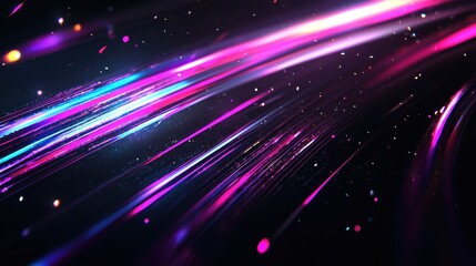 Poster - Futuristic Holographic Film Strip Overlay with Iridescent Colors and Dynamic Light Effects