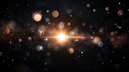 Poster - Modern Abstract Background with Grainy Film Texture Emulating Cosmic Space and Light Effects