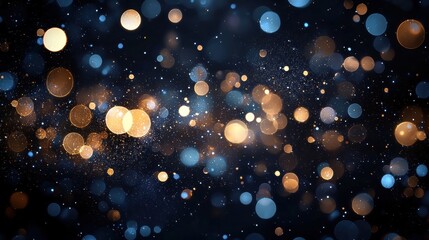 Poster - Premium Abstract Film Grain Texture Bokeh Background with Colorful Light Particles and Soft Blur Effects