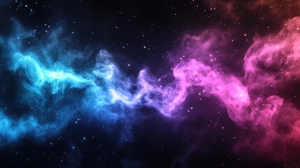 Poster - Surreal Abstract Film Grain Background with Blending Colors in a Dreamlike Cosmic Atmosphere