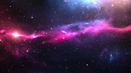 Poster - Vibrant Magenta and Purple Cosmic Background with Film Grain Texture for Digital Art and Design Projects