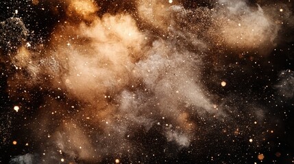 Poster - Vintage Abstract Film Texture Background with Soft Colors and Sparkling Dust Particles Floating in Space