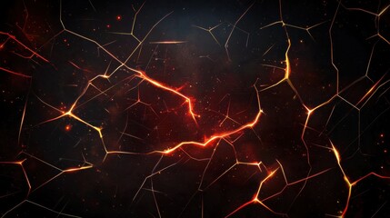 Poster - Vibrant Red and Golden Glitch Texture with Warm Deep Tones for Stunning Visual Effects