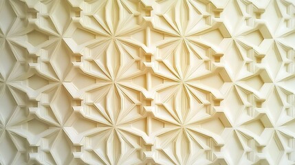 Poster - Intricate floral pattern with geometric accents creating a textured visual delight