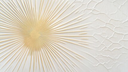 Poster - Golden burst of light against a textured off-white surface with a unique design