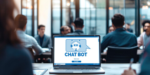 Poster - chatbot software application for brisk online business that automatically reply to customer question