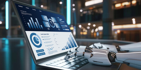 Poster - business data dashboard provide business intelligence analytic for marketing strategy planning brisk