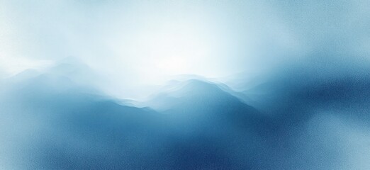 Wall Mural - Blue Gradient Background with Grainy Texture and Smooth Light Diffusion for Minimalist Design