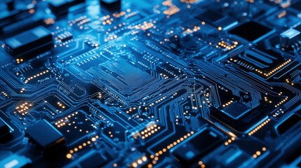 Poster - Electronic circuit board production involves an automated circuit board machine that produces printed digital electronic boards focusing on electronics contract manufacturing and hightech
