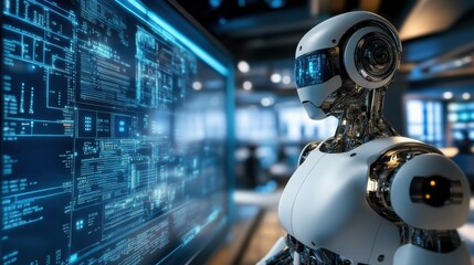 Poster - Advanced humanoid robot in a control center