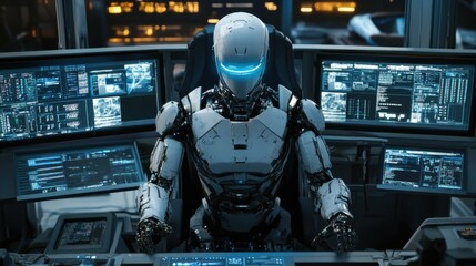 Poster - Advanced humanoid robot in a control center