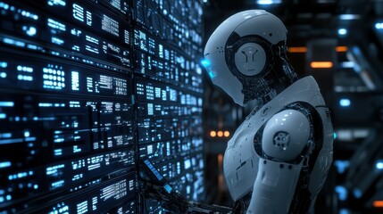 Poster - AI ensures robust data protection in Internet banking.
