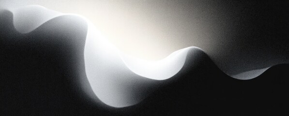 Poster - Black Gray Gradient Abstract Composition with Noise Texture for Minimalist Design and Modern Art