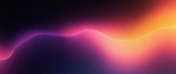 Poster - Vibrant Abstract Gradient Background Smooth Transitions from Purple to Orange Dreamy Soft Lighting Color Blending
