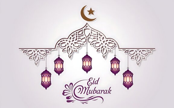 Eid mubarak islamic greetings background Elegance Islamic Celebration Card