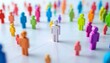 © Anim - Abstract representation of a social web with colorful figurines