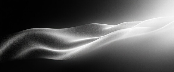 Poster - Black and White Abstract Gradient Background Smooth Texture Dark Minimalist Design
