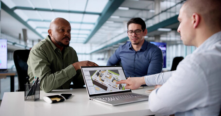 Aufkleber - diverse group of real estate professionals collaborating