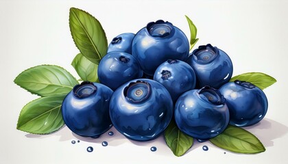 Wall Mural - Frische Blaubeeren