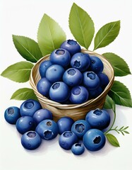 Wall Mural - Frische Blaubeeren