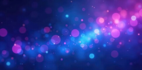 Wall Mural - Abstract festive bokeh, blue and purple swirls, illustration, glow, bright