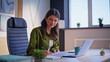 © stockbusters - Company worker creating project noting ideas in copybook at workplace closeup.
