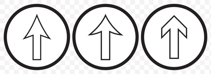 Aufkleber - Long up arrow icon, up arrow icon in trendy flat style isolated on transparent background. Eps 10.