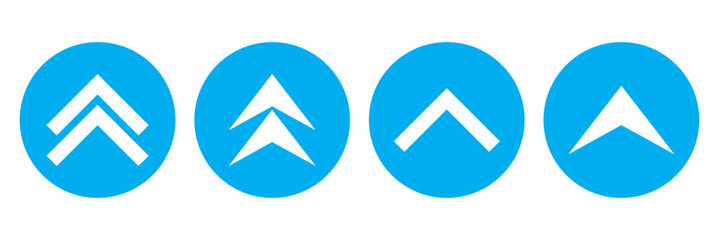 Fototapete - Swipe up icon set. Up arrow button symbol. Swipe Up icons for social media stories. Scroll pictogram. Arrow up buttons for advertising and marketing. Suitable for apps and websites ui designs. Vector