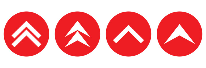 Fototapete - Swipe up icon set. Up arrow button symbol. Swipe Up icons for social media stories. Scroll pictogram. Arrow up buttons for advertising and marketing. Suitable for apps and websites ui designs. Vector