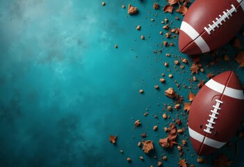 Sporty Super Bowl Sunday background with copy space for text, generative by AI