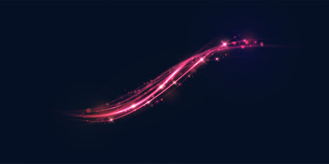 Poster - Bright light twirl. Vector light effect for design and interfaces.