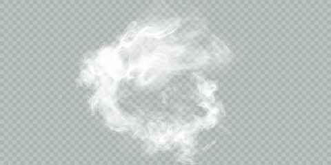 Poster - Adobe IlRealistic white vector smoke. fog or smog effect. smoke, steam isolated transparent special effect. 