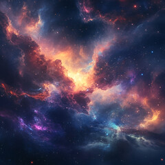 northern lights in the space