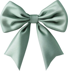 Wall Mural - Elegant green satin bow