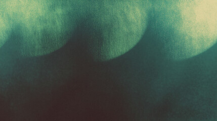 Fototapete - Abstract green and black background with blurred lights and textures