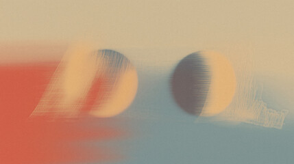 Leinwandbilder - Abstract geometric shapes with textured gradient background